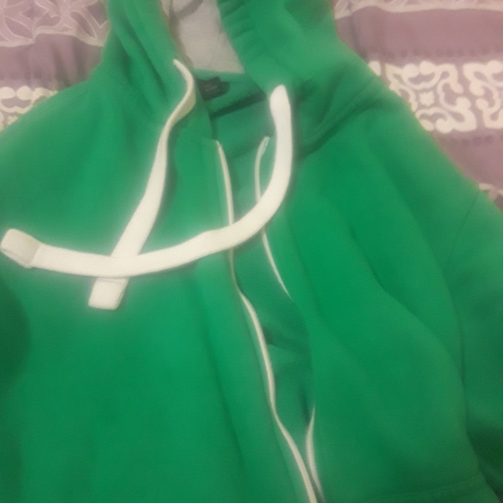 EUC Green zip up hoody